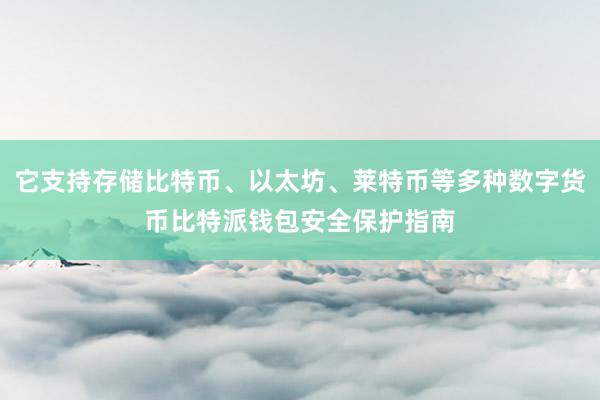 它支持存储比特币、以太坊、莱特币等多种数字货币比特派钱包安全保护指南