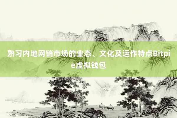 熟习内地网销市场的业态、文化及运作特点Bitpie虚拟钱包