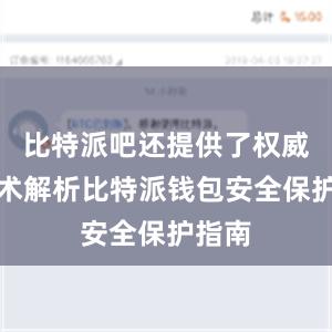 比特派吧还提供了权威的技术解析比特派钱包安全保护指南